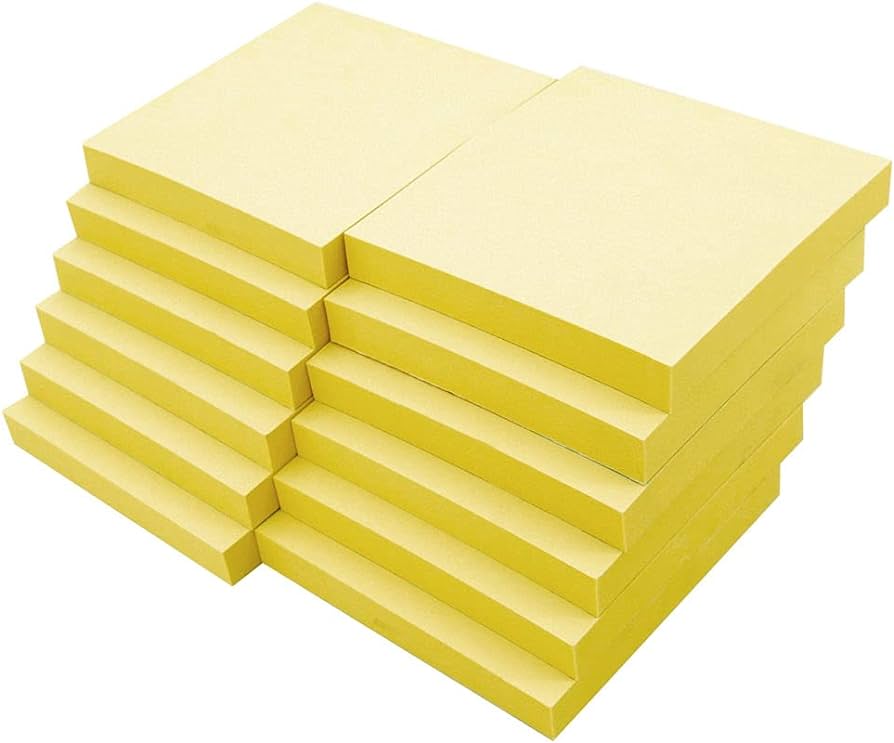 STICKY NOTE 3X3 POST IT YELLOW 12 PADS - agofficestationery.ae